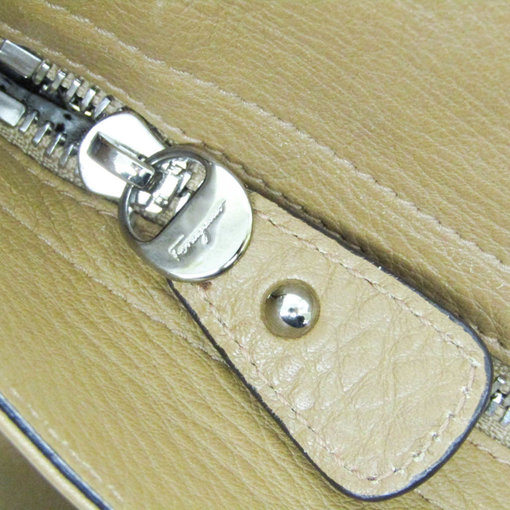 Salvatore Ferragamo Sofia Brown Leather Handbag (Pre-Owned) Size ONE SIZE - 10 Thumbnail
