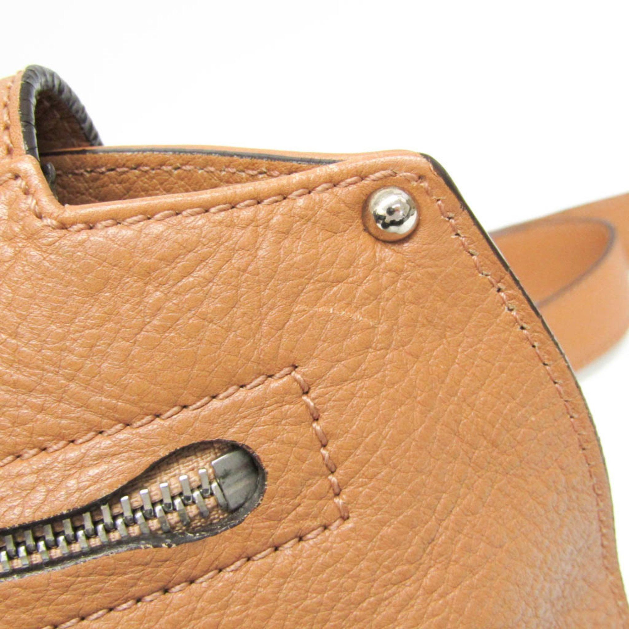 Salvatore Ferragamo Sofia Brown Leather Handbag (Pre-Owned) Size ONE SIZE - 14 Thumbnail