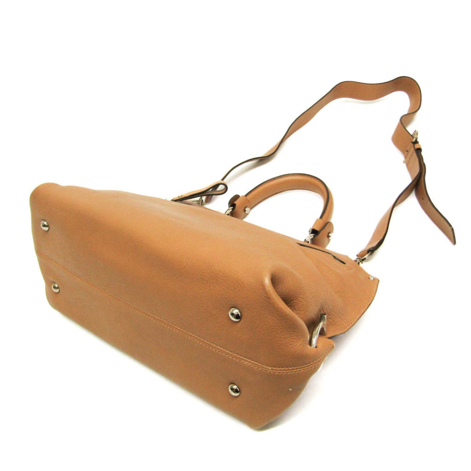 Salvatore Ferragamo Sofia Brown Leather Handbag (Pre-Owned) Size ONE SIZE - 2 Thumbnail