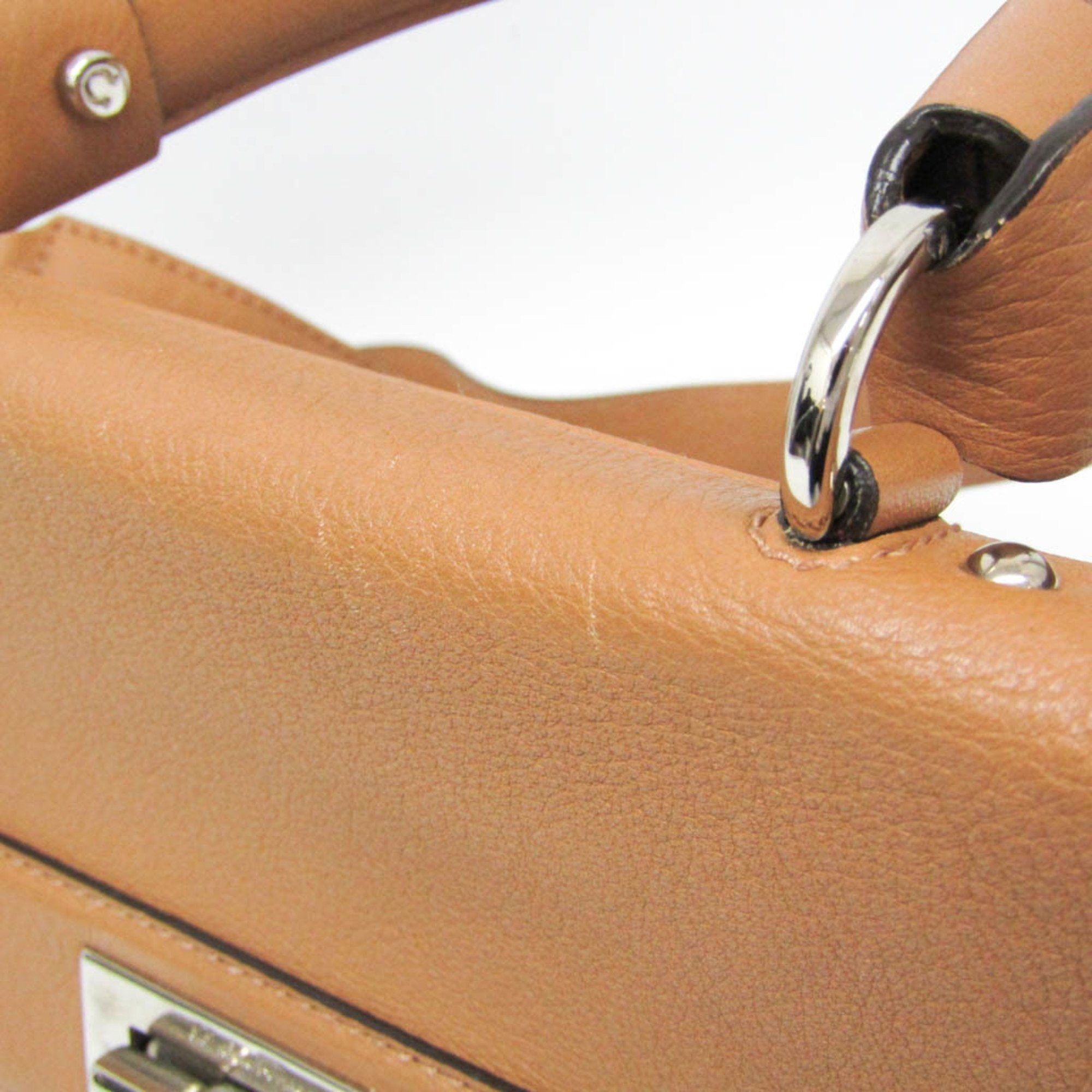Salvatore Ferragamo Sofia Brown Leather Handbag (Pre-Owned) Size ONE SIZE - 8 Thumbnail