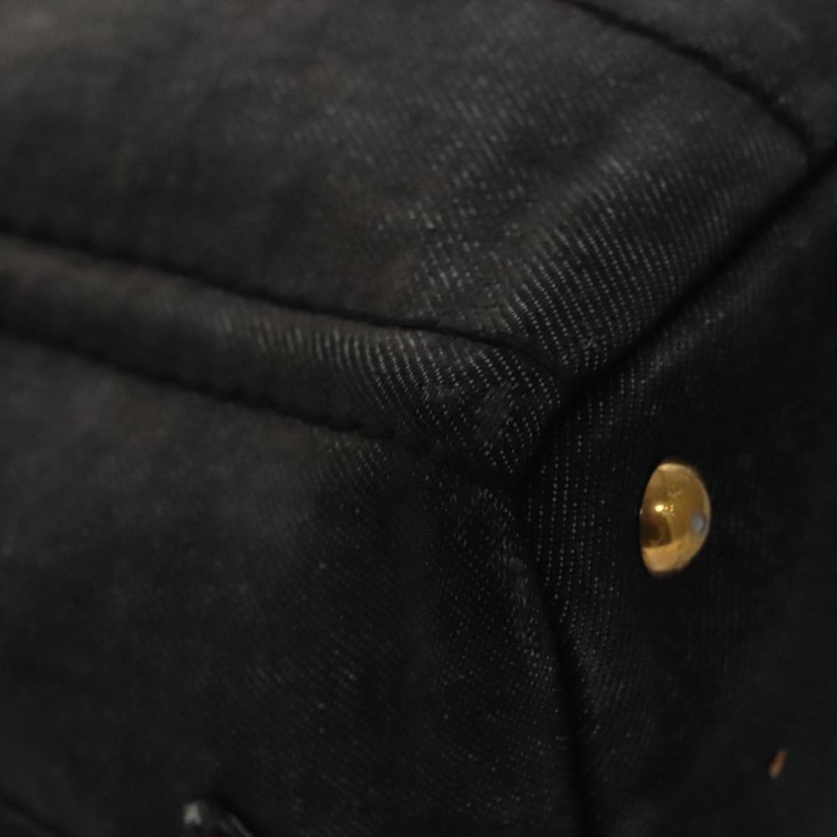 Prada Canapa Black Denim - Jeans Tote Bag (Pre-Owned) Size ONE SIZE - 18 Thumbnail