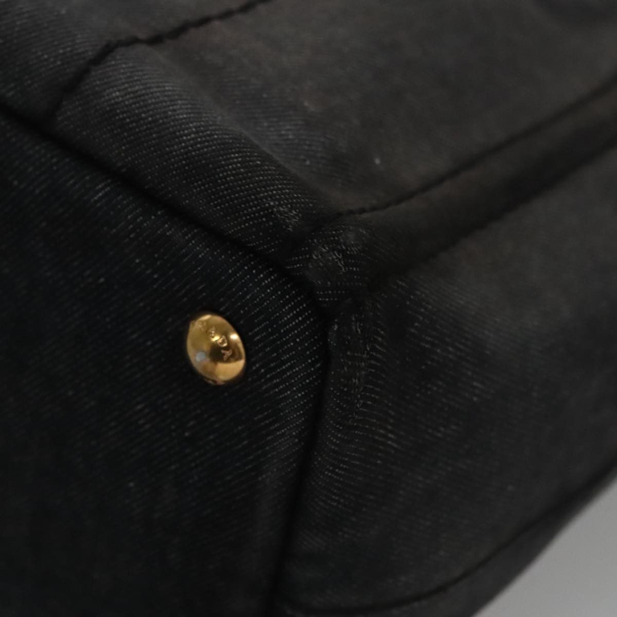 Prada Canapa Black Denim - Jeans Tote Bag (Pre-Owned) Size ONE SIZE - 7 Thumbnail