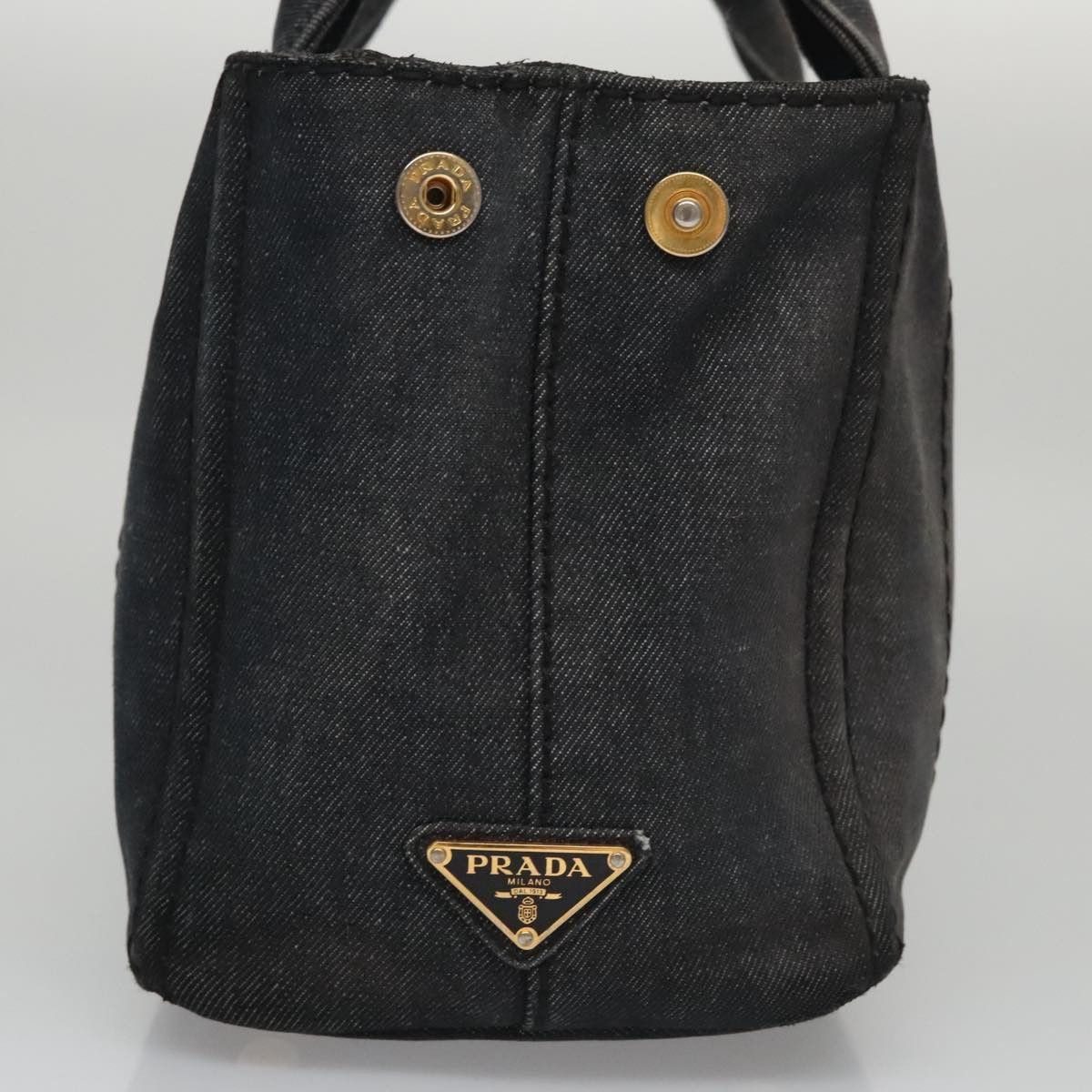 Prada Canapa Black Denim - Jeans Tote Bag (Pre-Owned) Size ONE SIZE - 3 Thumbnail