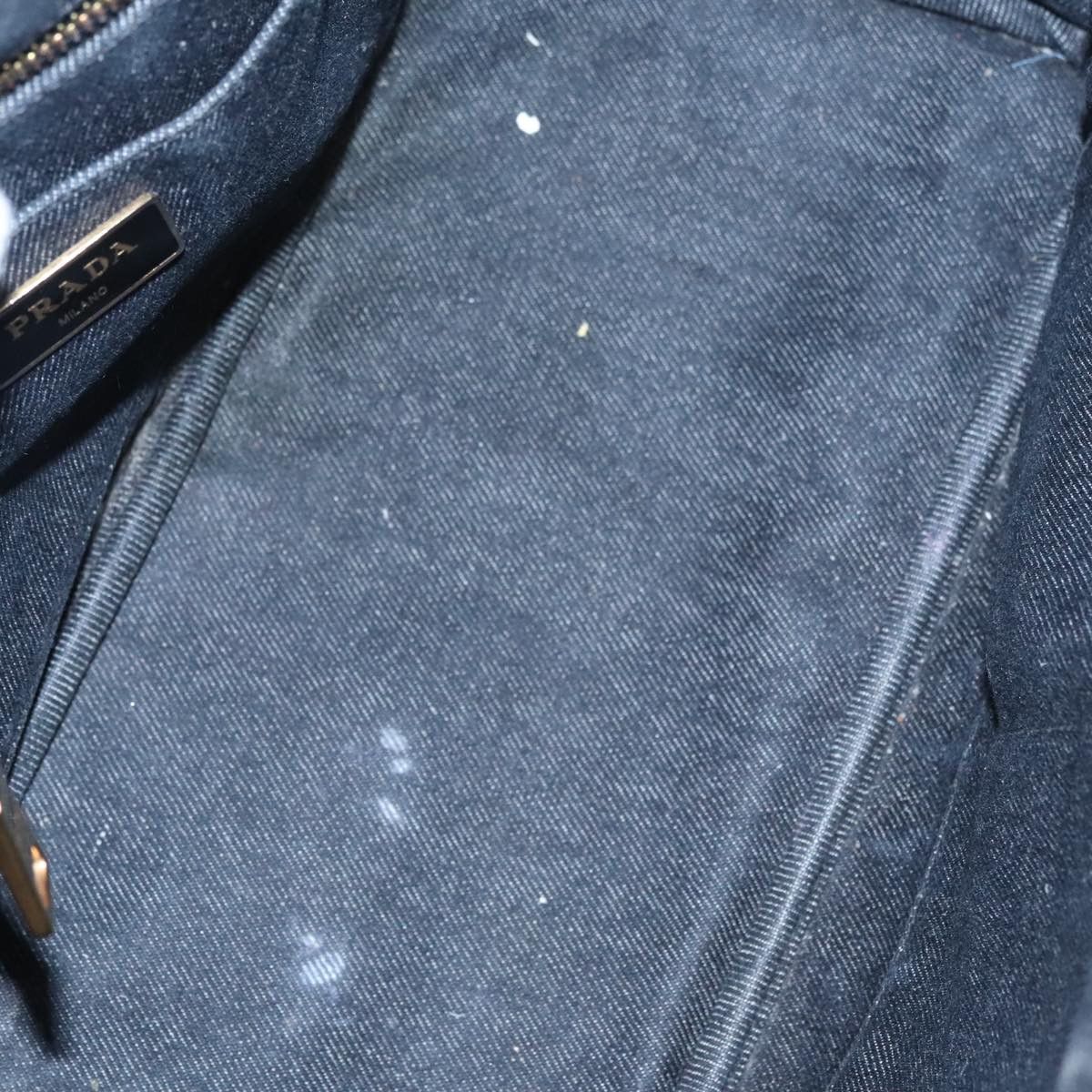 Prada Canapa Black Denim - Jeans Tote Bag (Pre-Owned) Size ONE SIZE - 9 Thumbnail