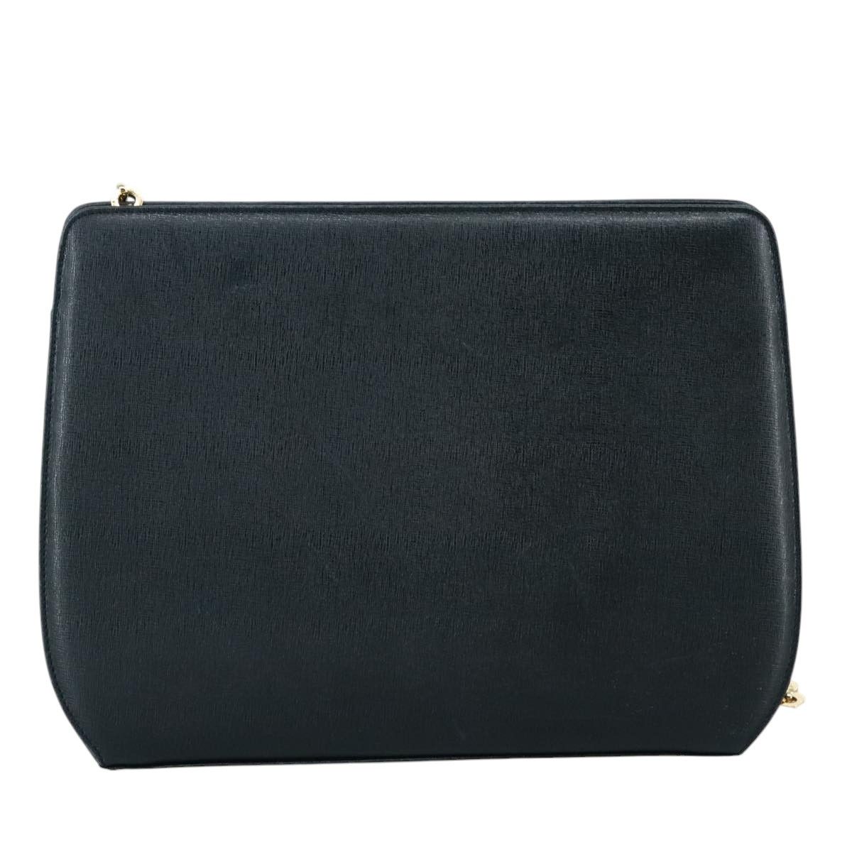 Salvatore Ferragamo - Navy Leather Shoulder Bag (Pre-Owned) Size ONE SIZE - 2 Thumbnail