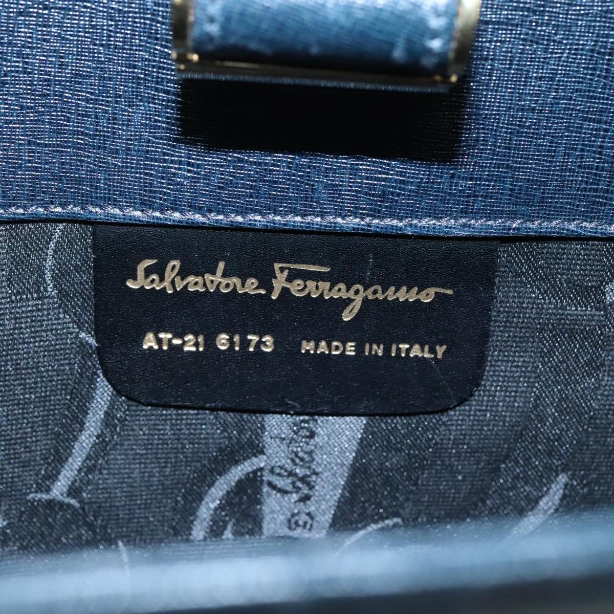 Salvatore Ferragamo - Navy Leather Shoulder Bag (Pre-Owned) Size ONE SIZE - 15 Thumbnail