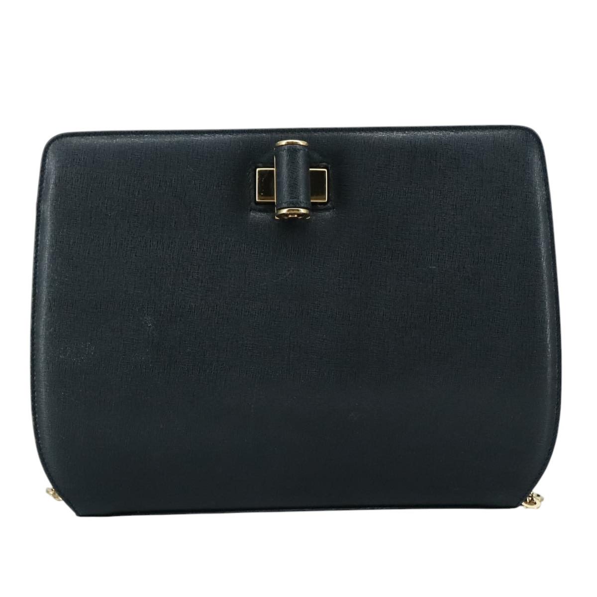 Salvatore Ferragamo - Navy Leather Shoulder Bag (Pre-Owned) Size ONE SIZE - 17 Thumbnail