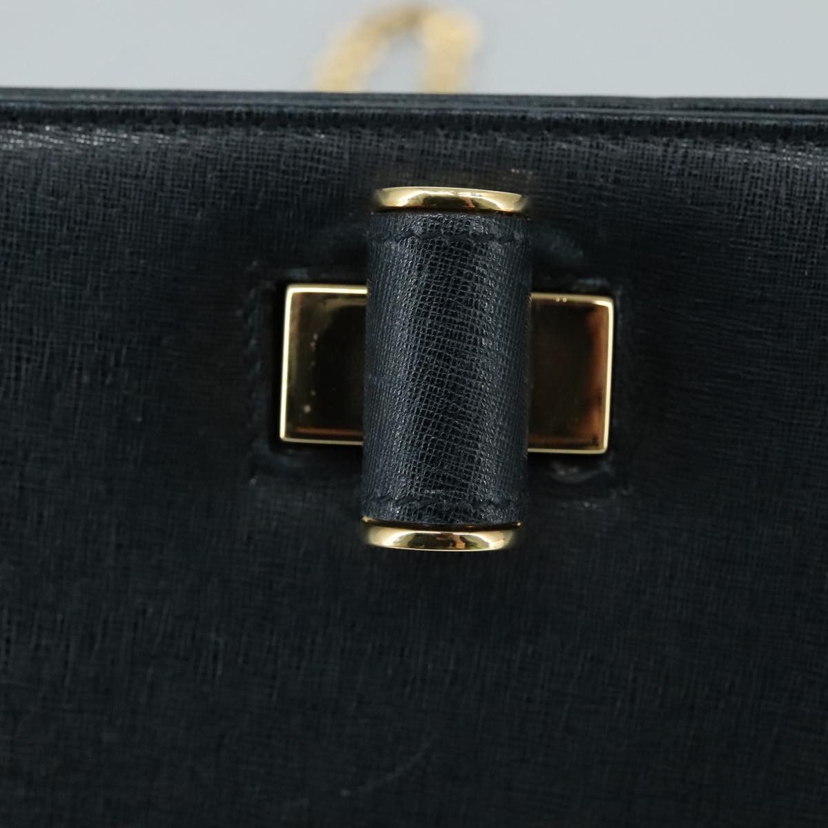 Salvatore Ferragamo - Navy Leather Shoulder Bag (Pre-Owned) Size ONE SIZE - 12 Thumbnail
