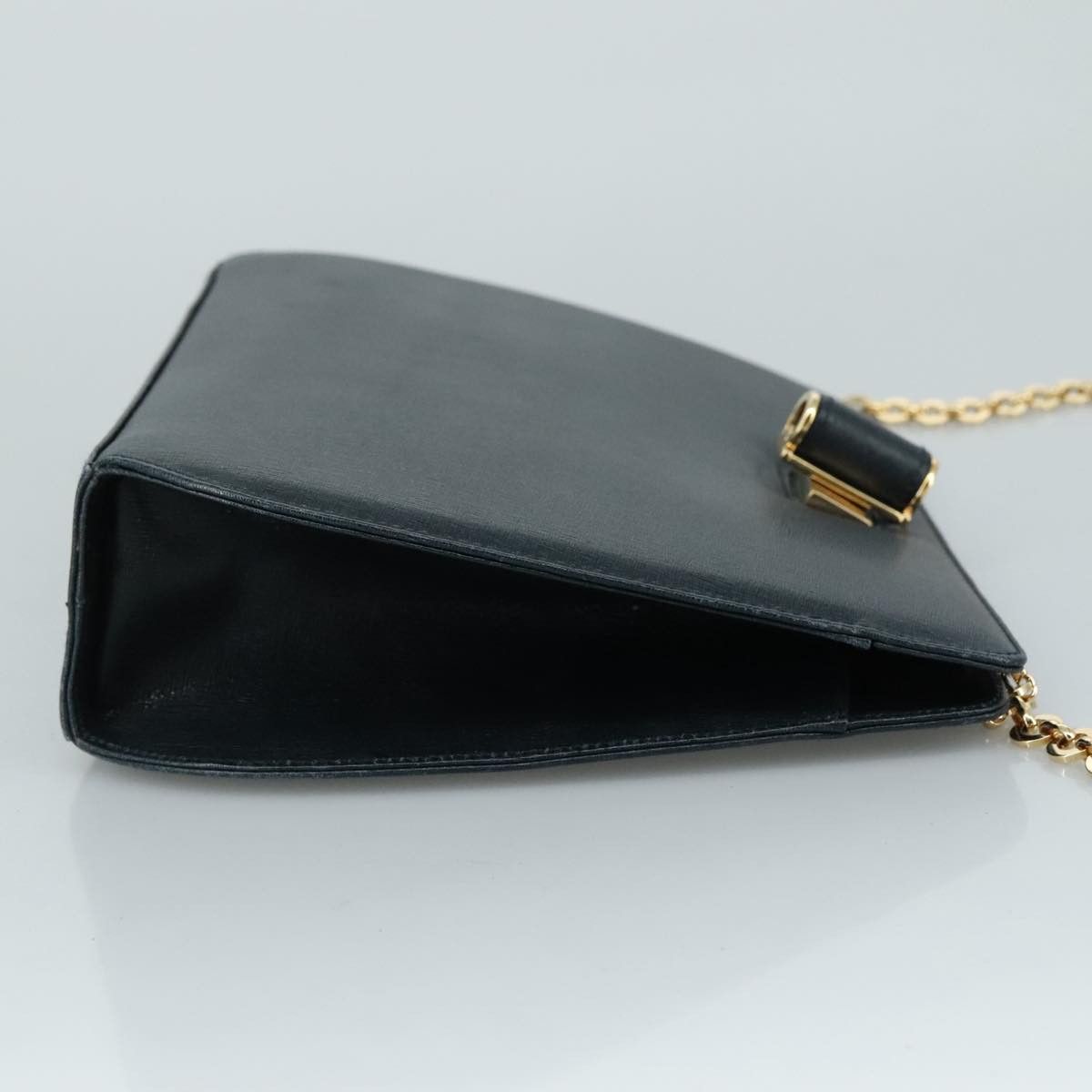 Salvatore Ferragamo - Navy Leather Shoulder Bag (Pre-Owned) Size ONE SIZE - 3 Thumbnail