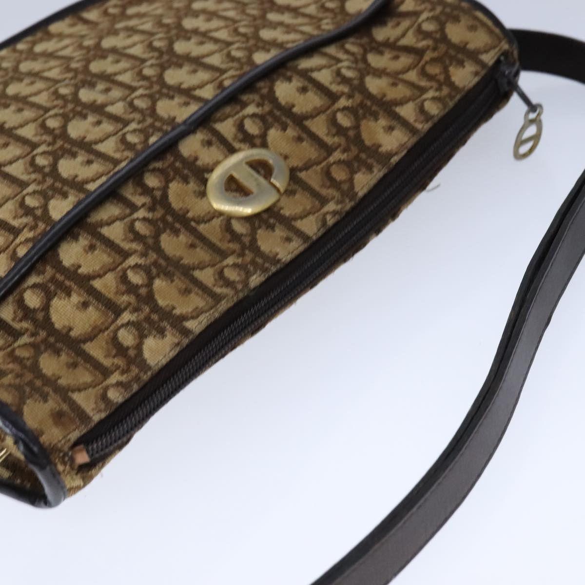 Dior Trotter Brown Canvas Shoulder Bag (Pre-Owned) Size ONE SIZE - 13 Thumbnail