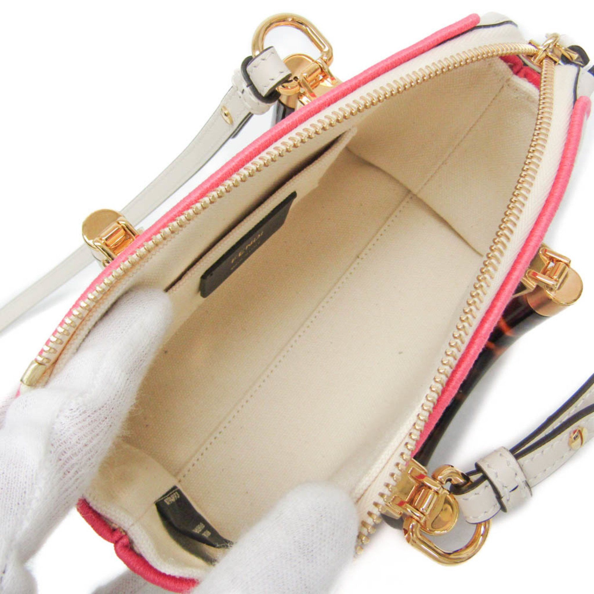 Fendi By The Way Beige Canvas Handbag (Pre-Owned) Size ONE SIZE - 6 Thumbnail