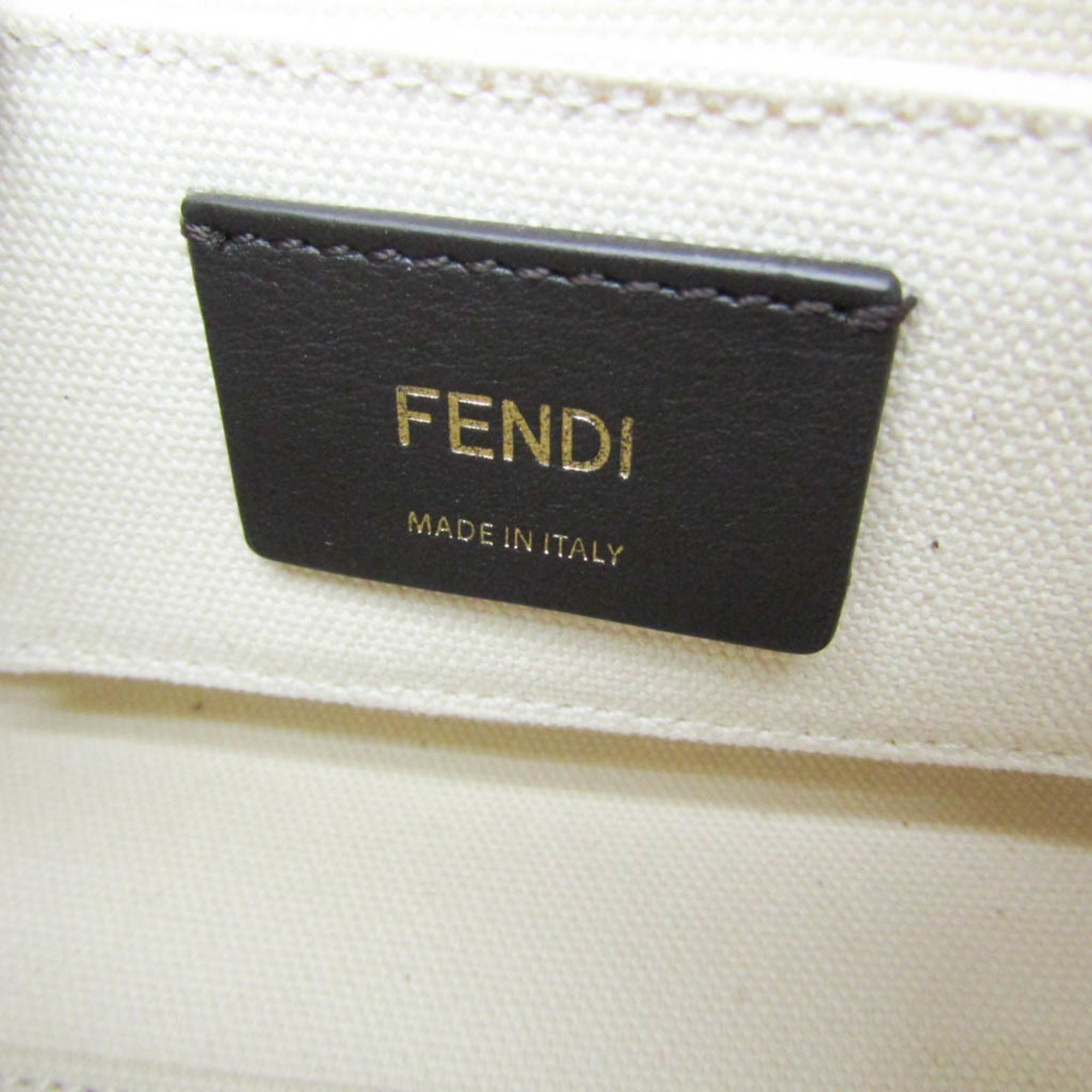 Fendi By The Way Beige Canvas Handbag (Pre-Owned) Size ONE SIZE - 9 Thumbnail