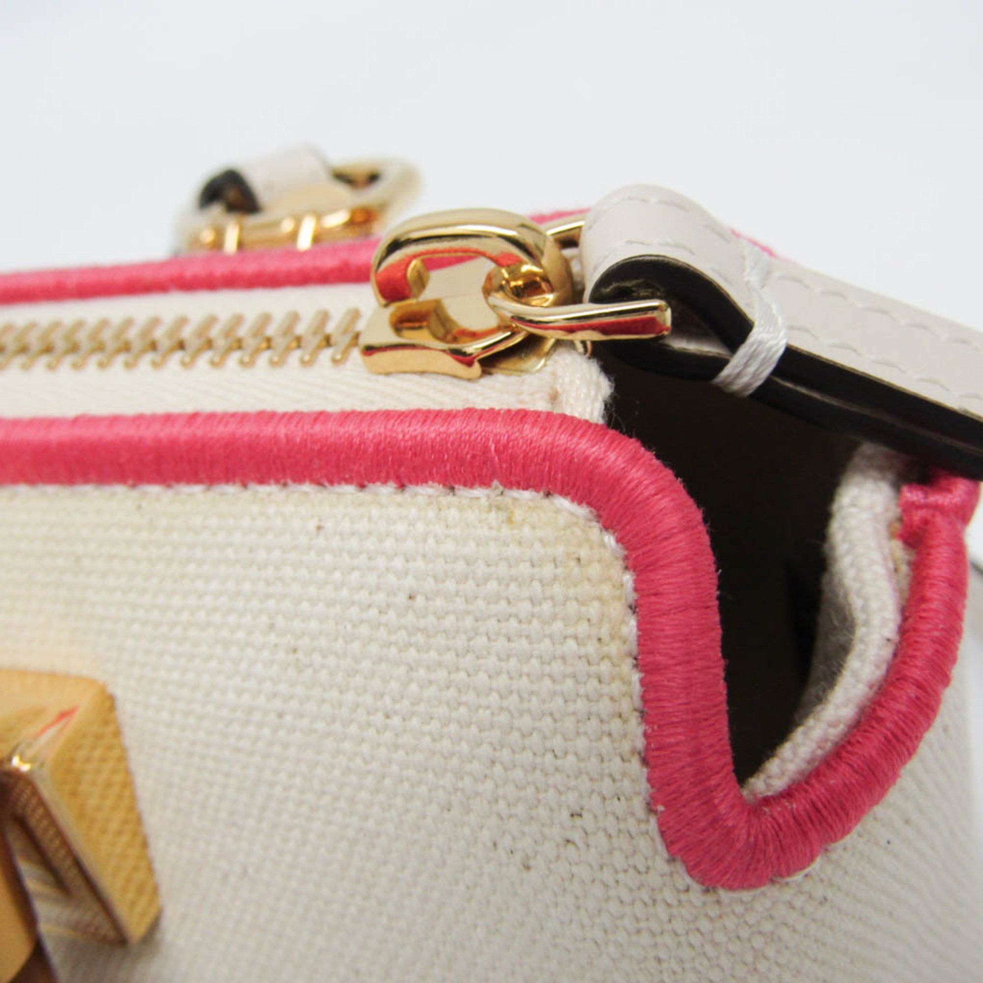 Fendi By The Way Beige Canvas Handbag (Pre-Owned) Size ONE SIZE - 7 Thumbnail