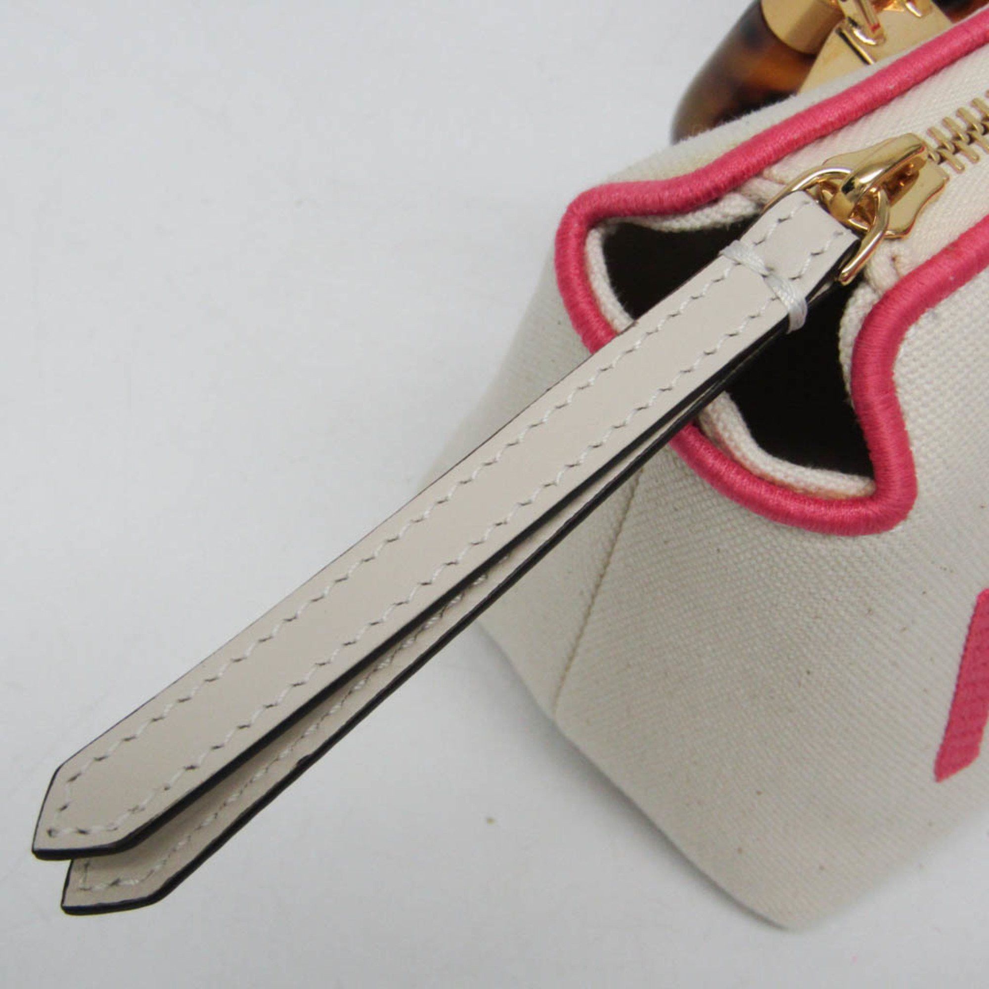 Fendi By The Way Beige Canvas Handbag (Pre-Owned) Size ONE SIZE - 8 Thumbnail