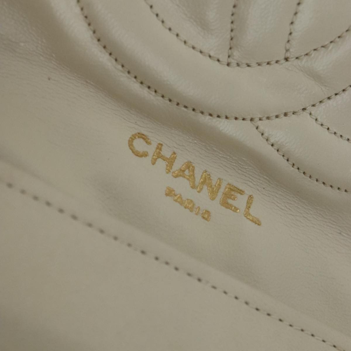 Chanel Single Flap Beige Leather Shoulder Bag (Pre-Owned) Size ONE SIZE - 10 Thumbnail