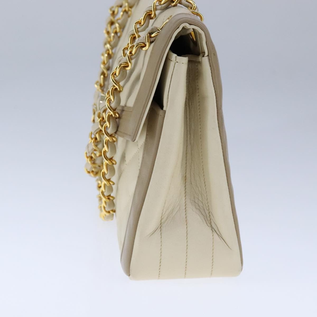Chanel Single Flap Beige Leather Shoulder Bag (Pre-Owned) Size ONE SIZE - 15 Thumbnail