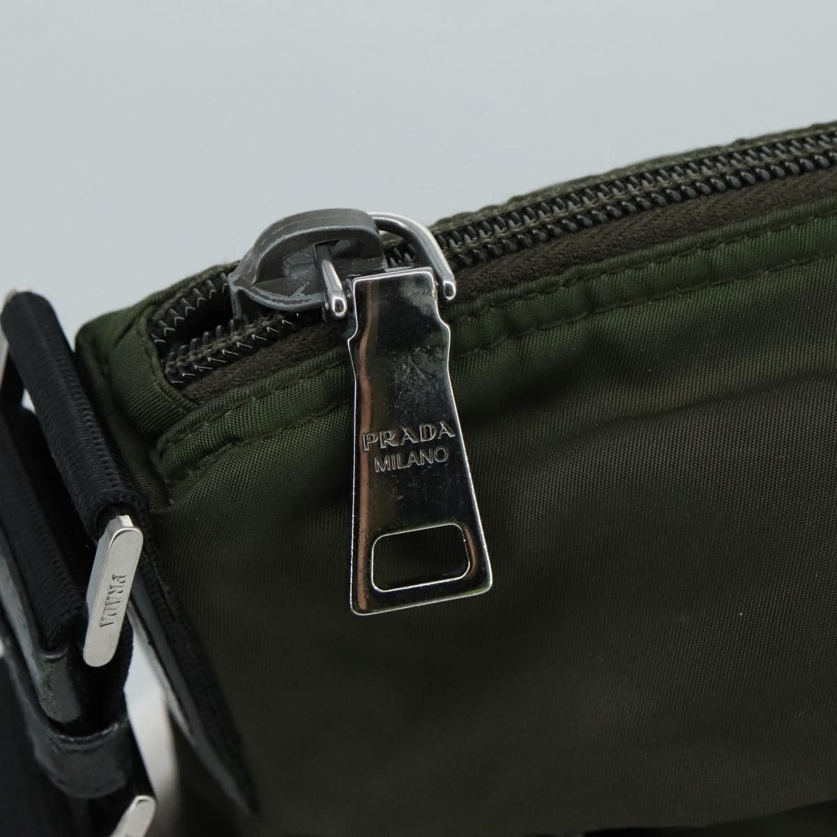 Prada Tessuto Khaki Synthetic Shoulder Bag (Pre-Owned) Size ONE SIZE - 7 Thumbnail