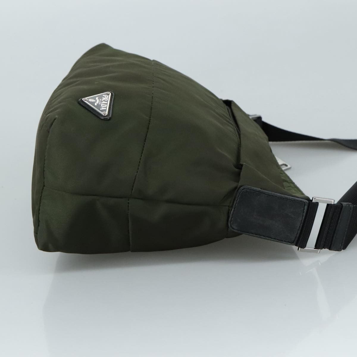 Prada Tessuto Khaki Synthetic Shoulder Bag (Pre-Owned) Size ONE SIZE - 3 Thumbnail