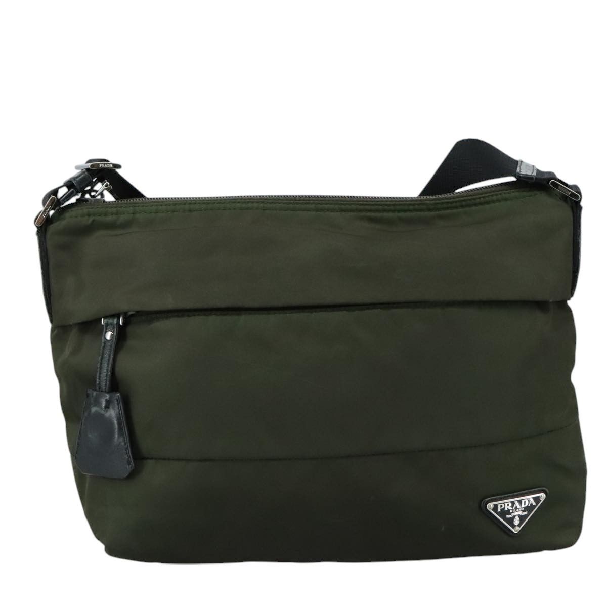 Prada Tessuto Khaki Synthetic Shoulder Bag (Pre-Owned) Size ONE SIZE - 15 Thumbnail