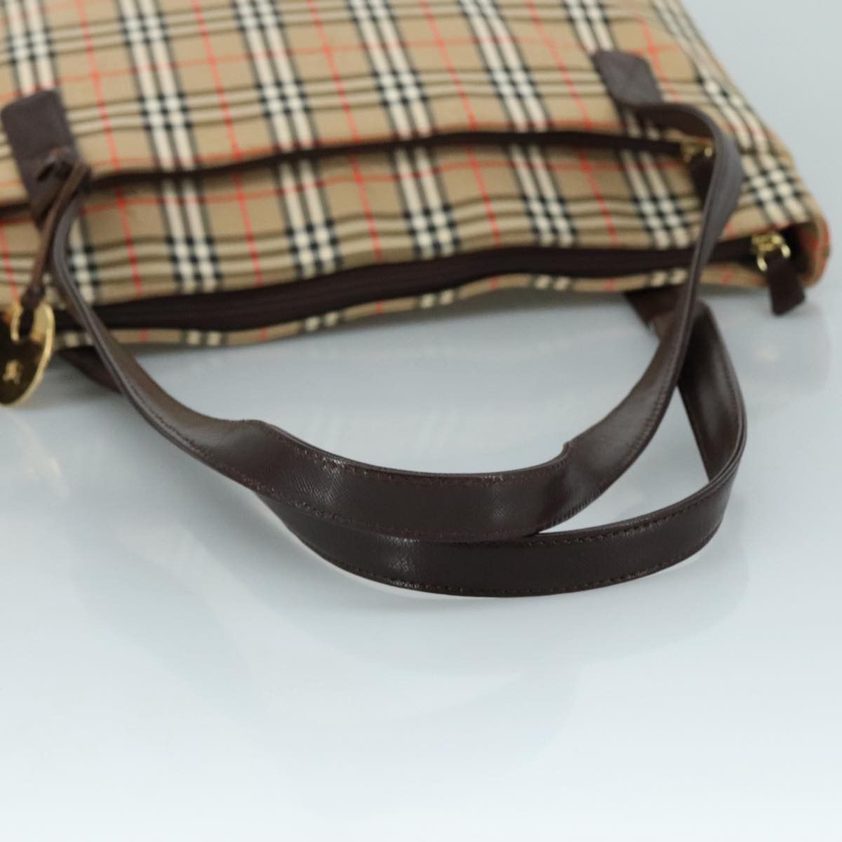 Burberry Nova Check Beige Canvas Shoulder Bag (Pre-Owned) Size ONE SIZE - 4 Thumbnail