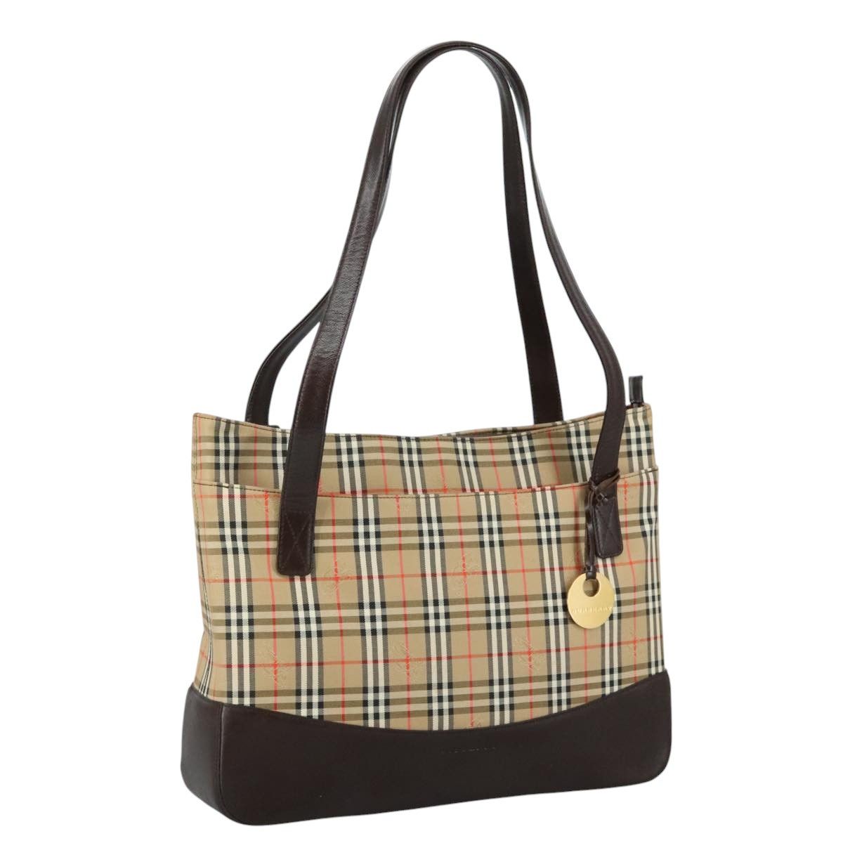 Burberry Nova Check Beige Canvas Shoulder Bag (Pre-Owned) Size ONE SIZE - 15 Thumbnail
