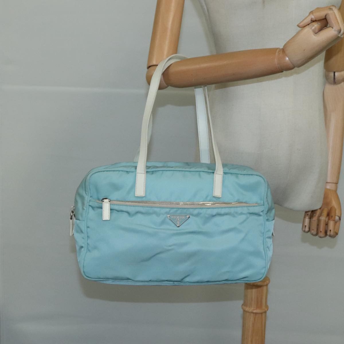 Prada Blue Synthetic Shoulder Bag (Pre-Owned) Size ONE SIZE - 16 Thumbnail