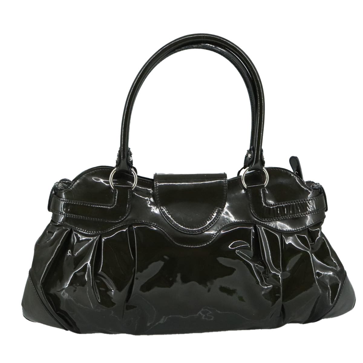 Salvatore Ferragamo Marisa Khaki Leather Handbag (Pre-Owned) Size ONE SIZE - 2 Thumbnail