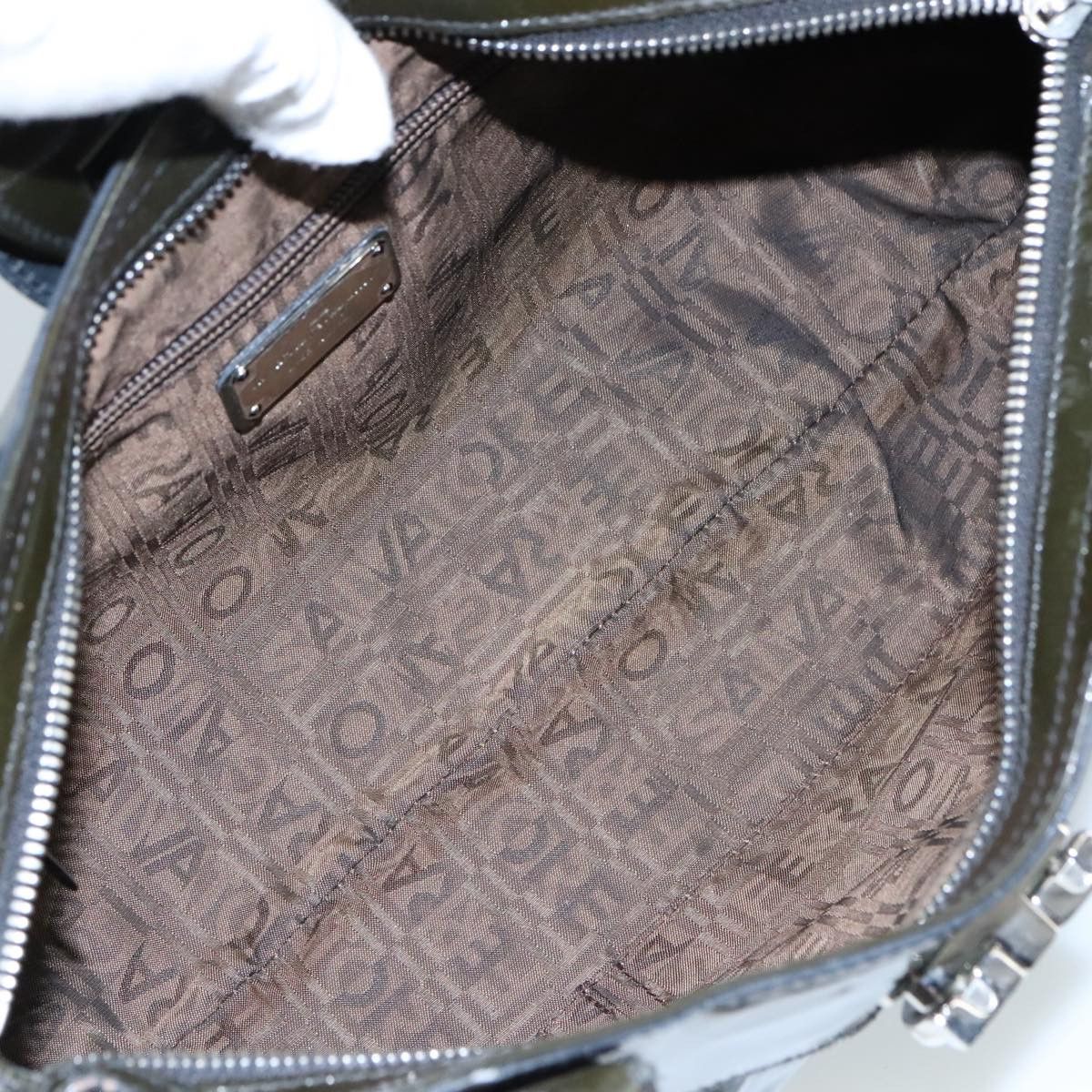 Salvatore Ferragamo Marisa Khaki Leather Handbag (Pre-Owned) Size ONE SIZE - 8 Thumbnail