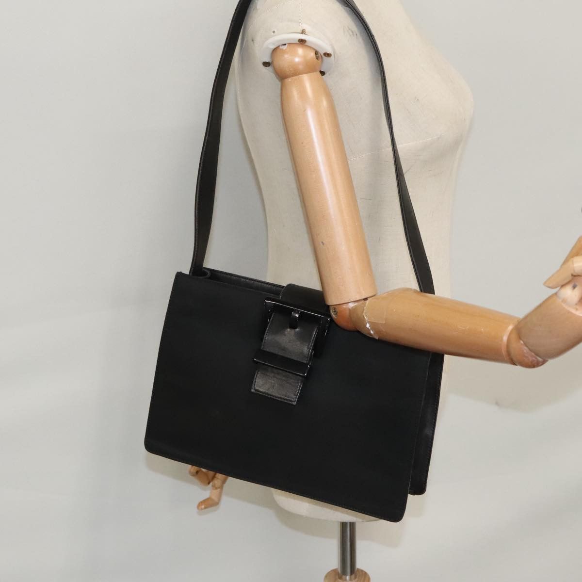 Prada Tessuto Black Synthetic Shoulder Bag (Pre-Owned) Size ONE SIZE - 11 Thumbnail