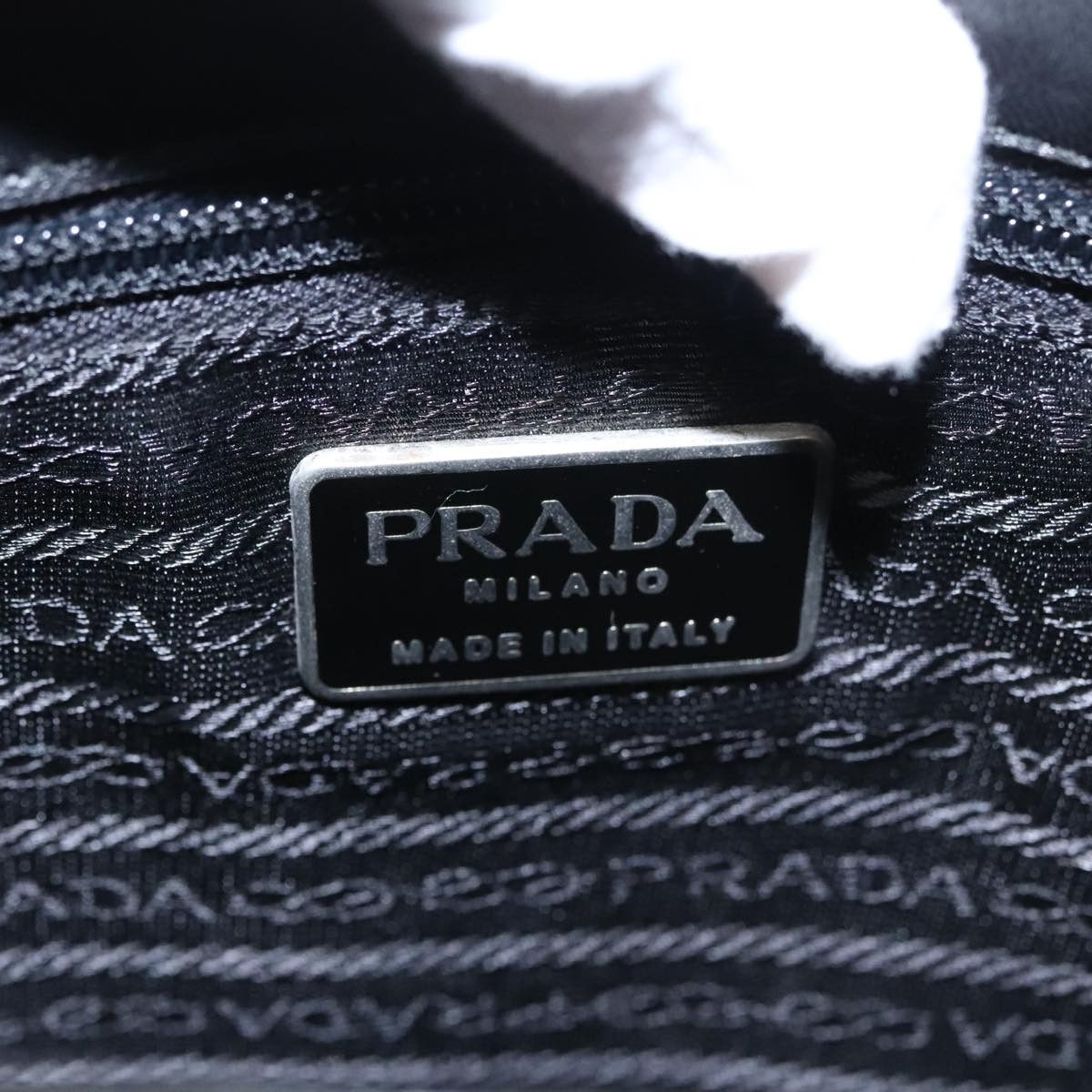 Prada Tessuto Black Synthetic Shoulder Bag (Pre-Owned) Size ONE SIZE - 10 Thumbnail