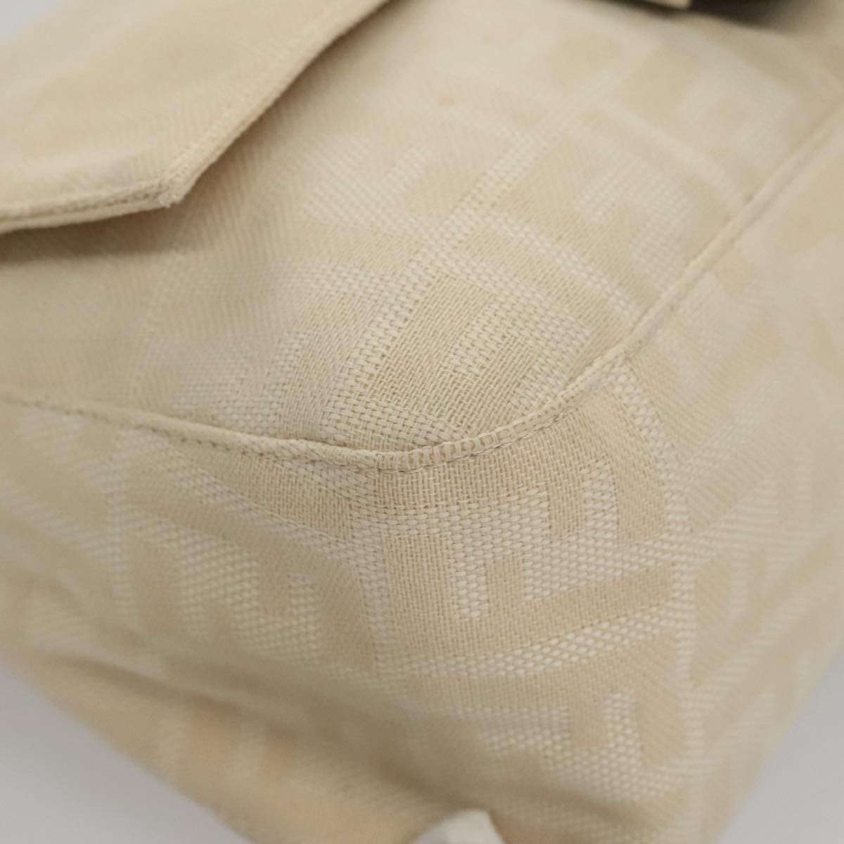 Fendi Mamma Baguette Beige Canvas Shoulder Bag (Pre-Owned) Size ONE SIZE - 6 Thumbnail