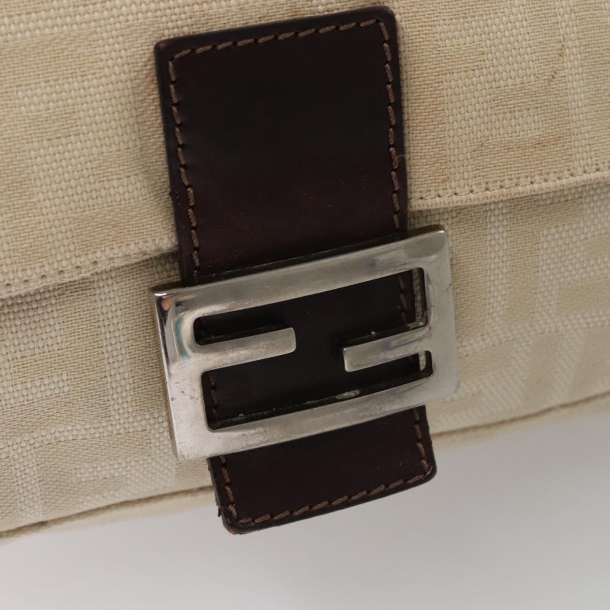Fendi Mamma Baguette Beige Canvas Shoulder Bag (Pre-Owned) Size ONE SIZE - 8 Thumbnail