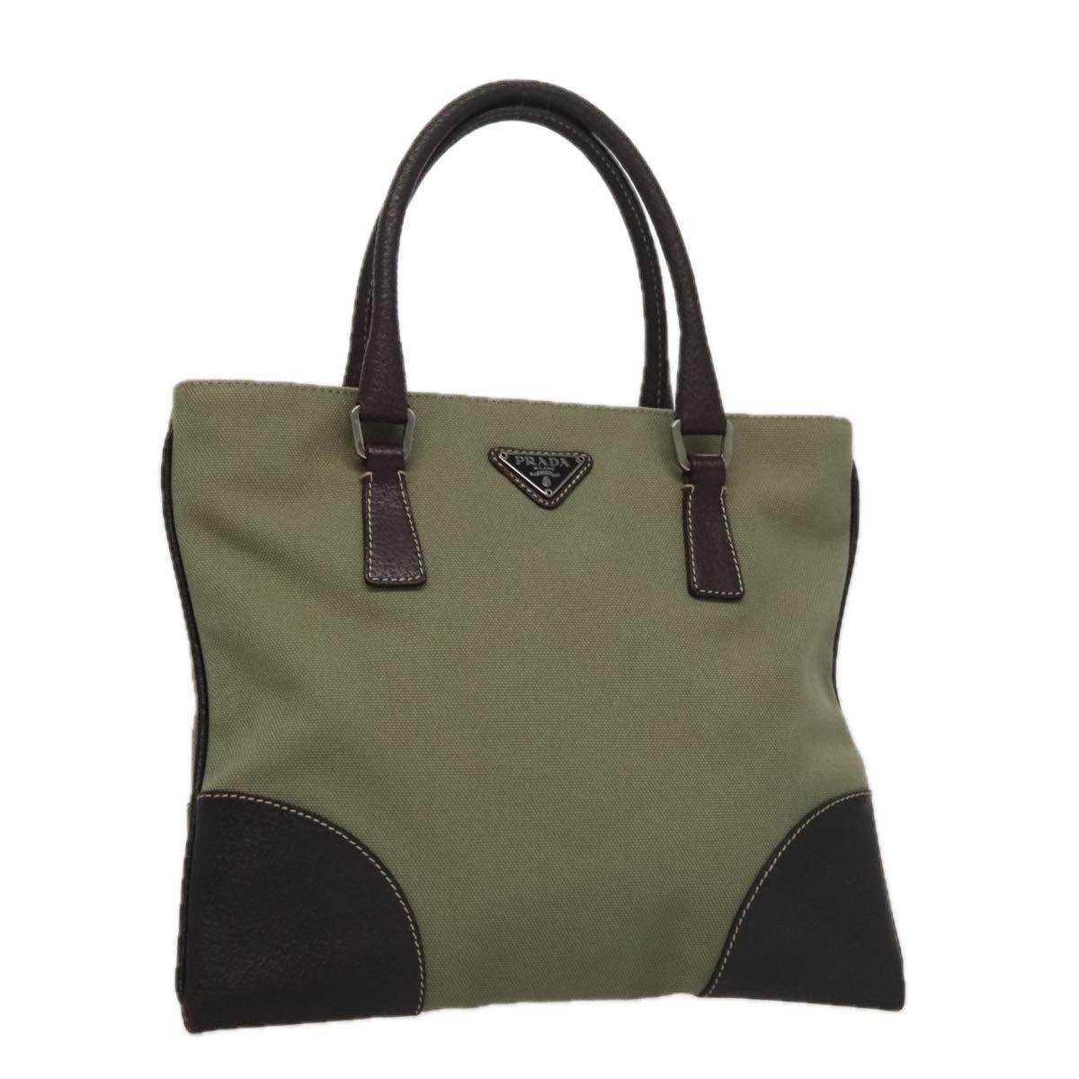 Prada Khaki Canvas Handbag (Pre-Owned) Size ONE SIZE - 17 Thumbnail