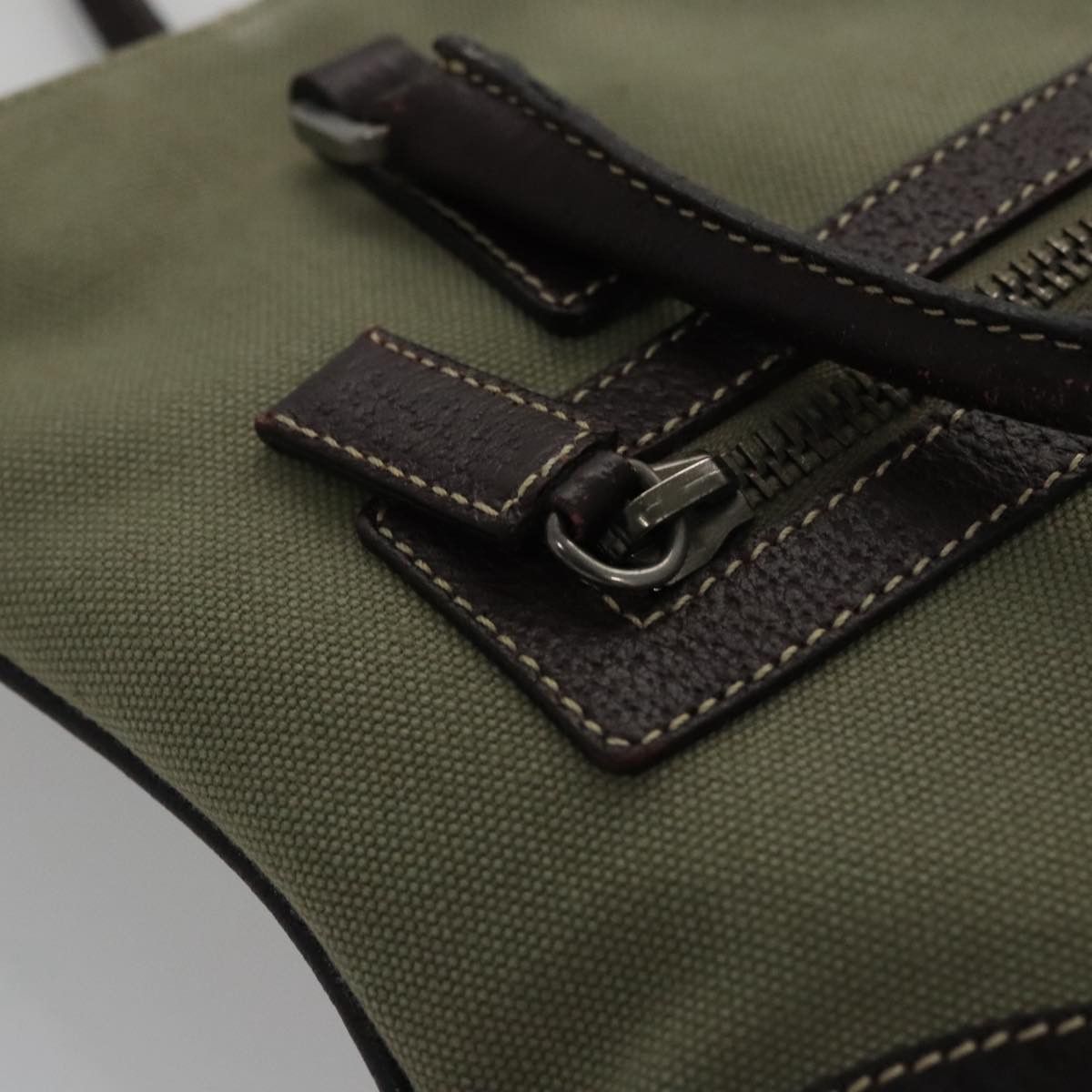 Prada Khaki Canvas Handbag (Pre-Owned) Size ONE SIZE - 10 Thumbnail