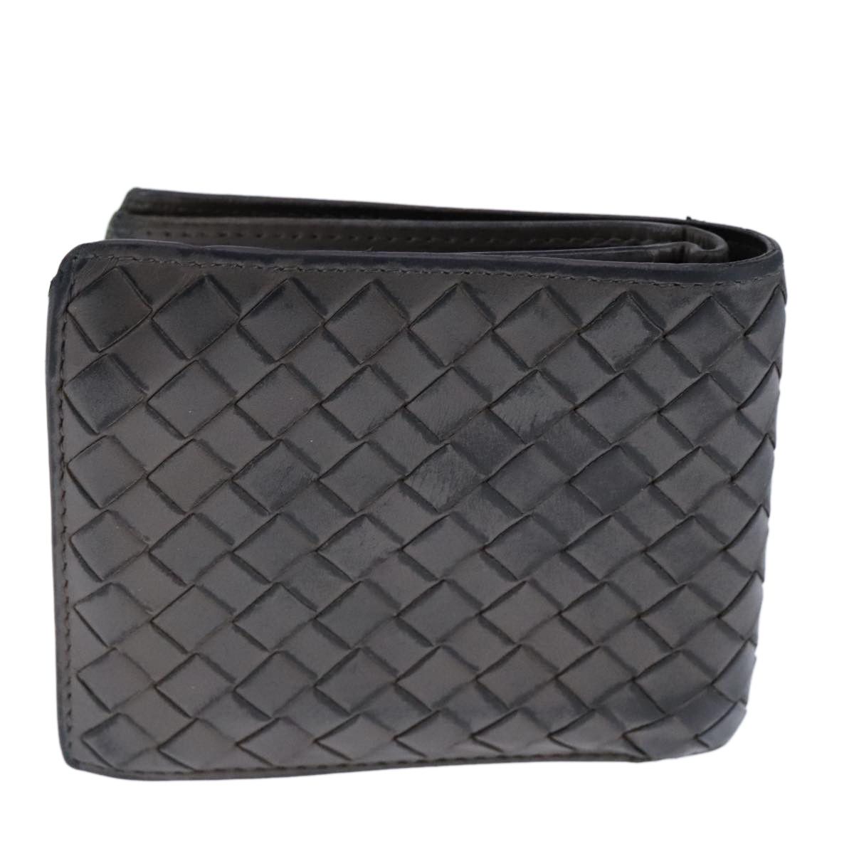 Bottega Veneta Intrecciato Grey Leather Wallet (Pre-Owned) Size ONE SIZE - 2 Thumbnail
