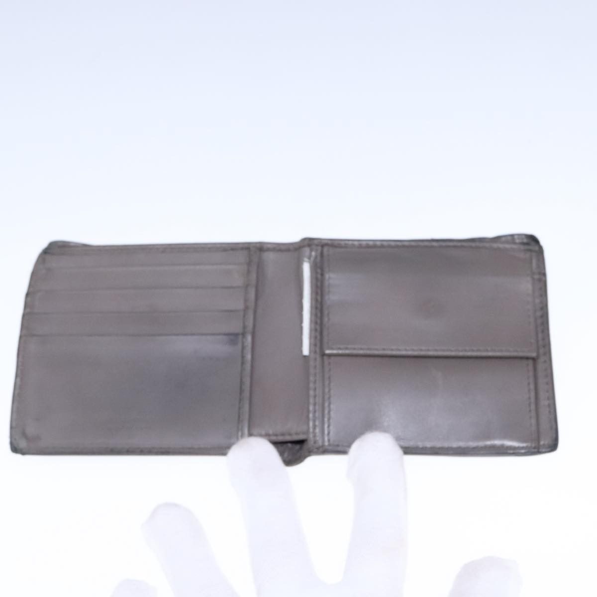 Bottega Veneta Intrecciato Grey Leather Wallet (Pre-Owned) Size ONE SIZE - 9 Thumbnail