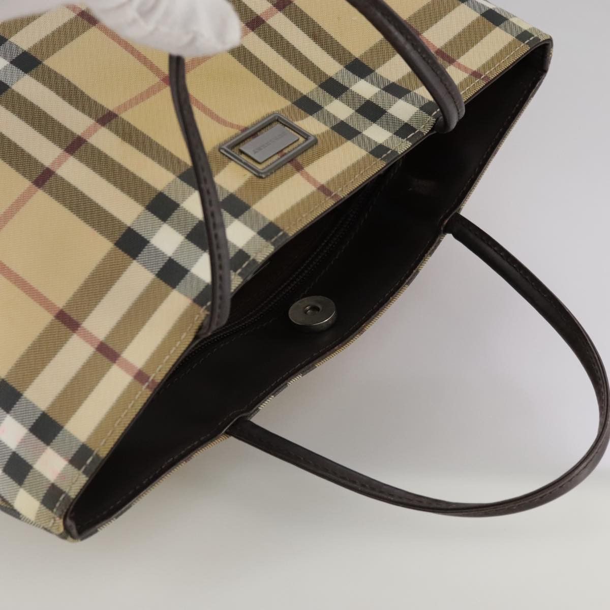 Burberry Nova Check Beige Canvas Handbag (Pre-Owned) Size ONE SIZE - 15 Thumbnail
