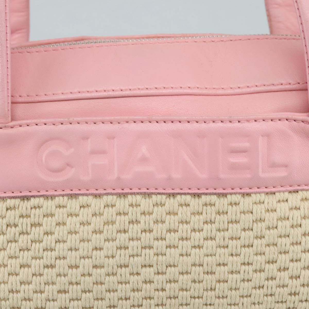 Chanel Beige Cotton Handbag (Pre-Owned) Size ONE SIZE - 14 Thumbnail