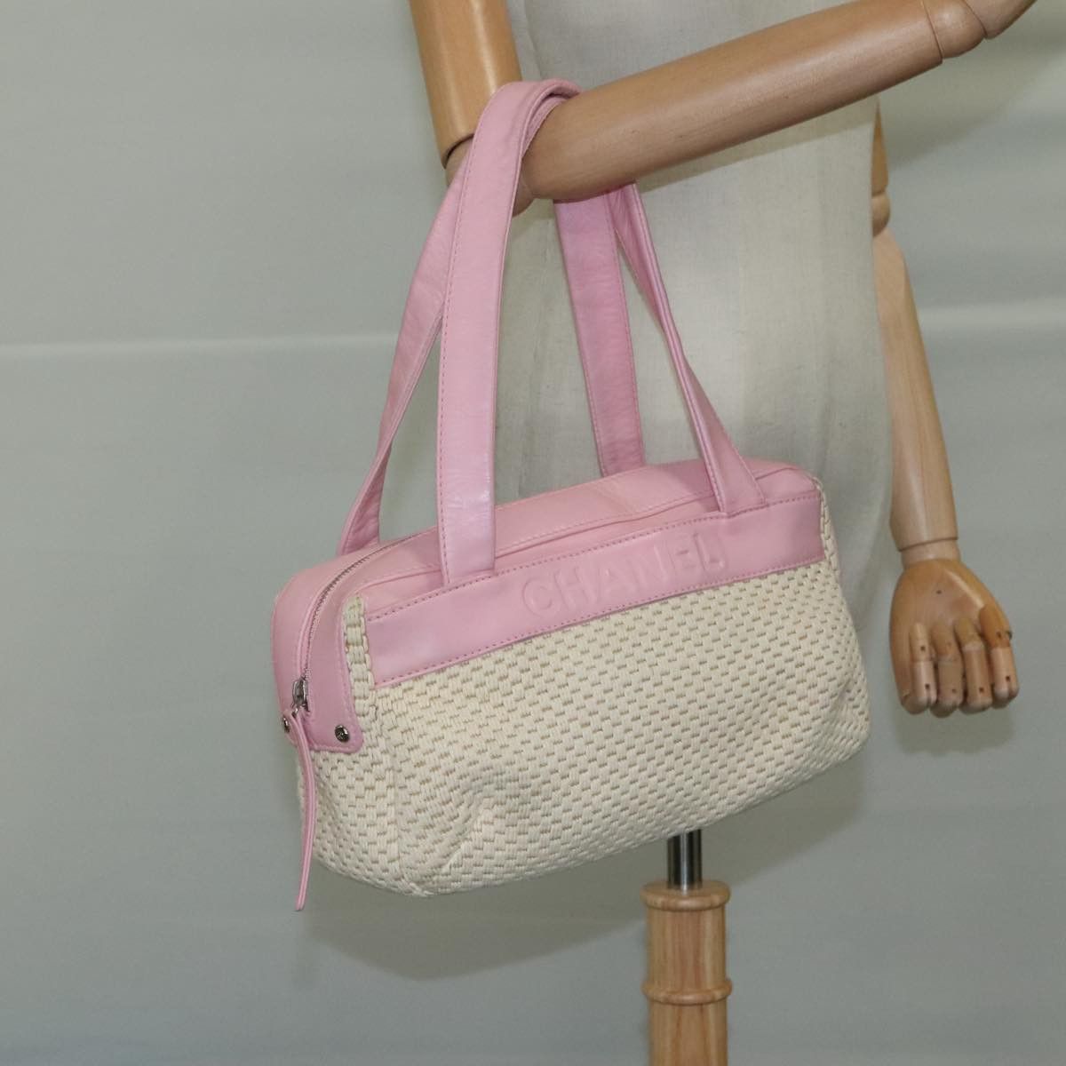 Chanel Beige Cotton Handbag (Pre-Owned) Size ONE SIZE - 11 Thumbnail