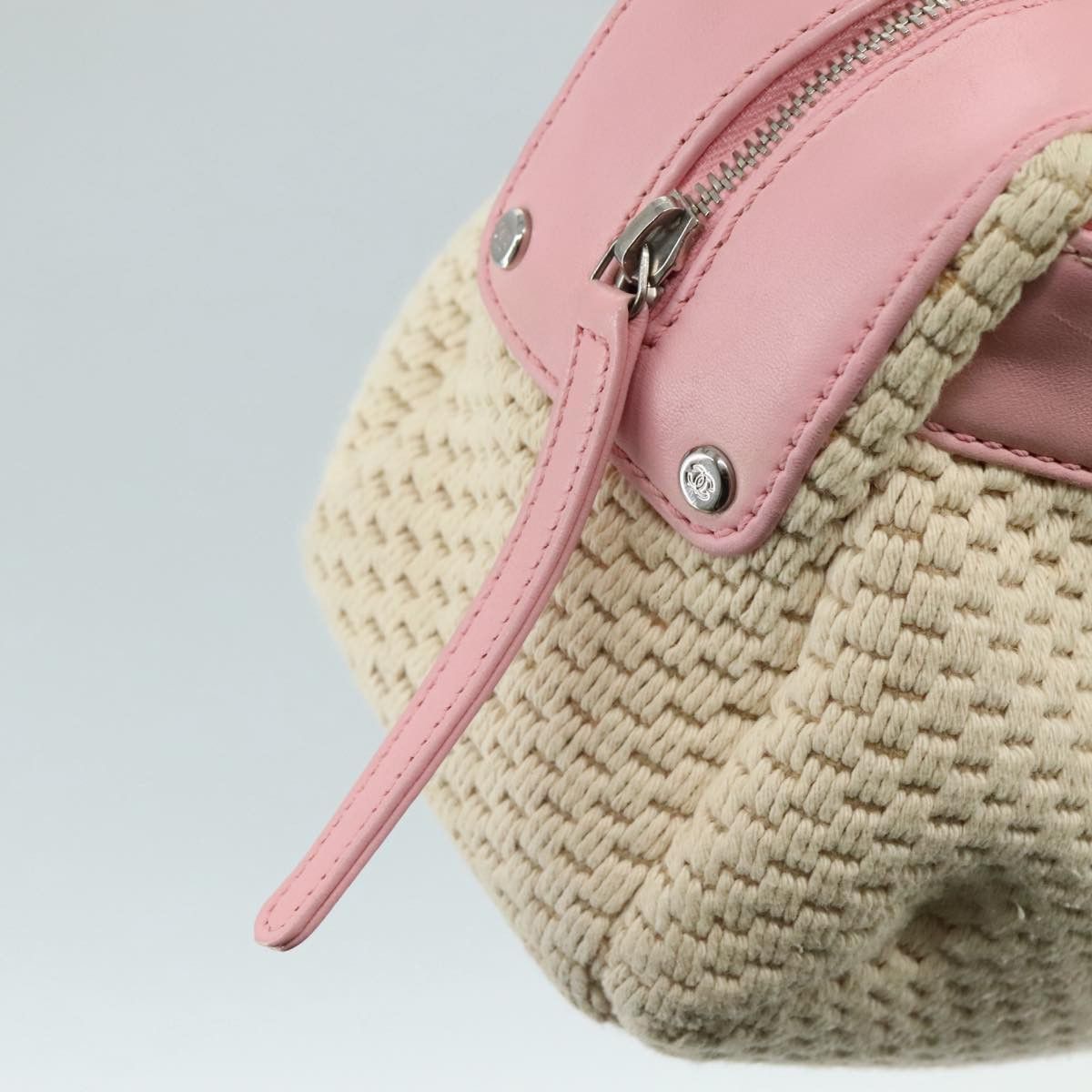 Chanel Beige Cotton Handbag (Pre-Owned) Size ONE SIZE - 7 Thumbnail