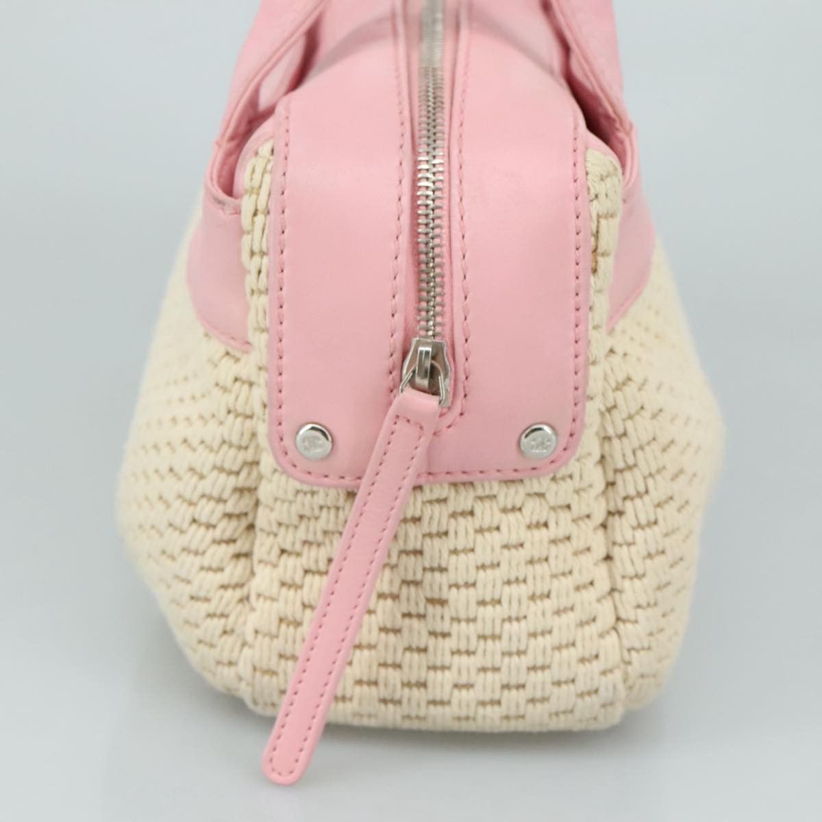 Chanel Beige Cotton Handbag (Pre-Owned) Size ONE SIZE - 3 Thumbnail