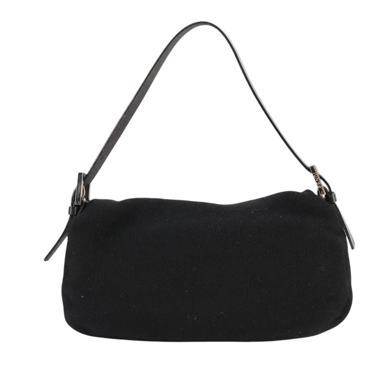 Fendi Mamma Baguette Black Wool Shoulder Bag (Pre-Owned) Size ONE SIZE - 2 Thumbnail