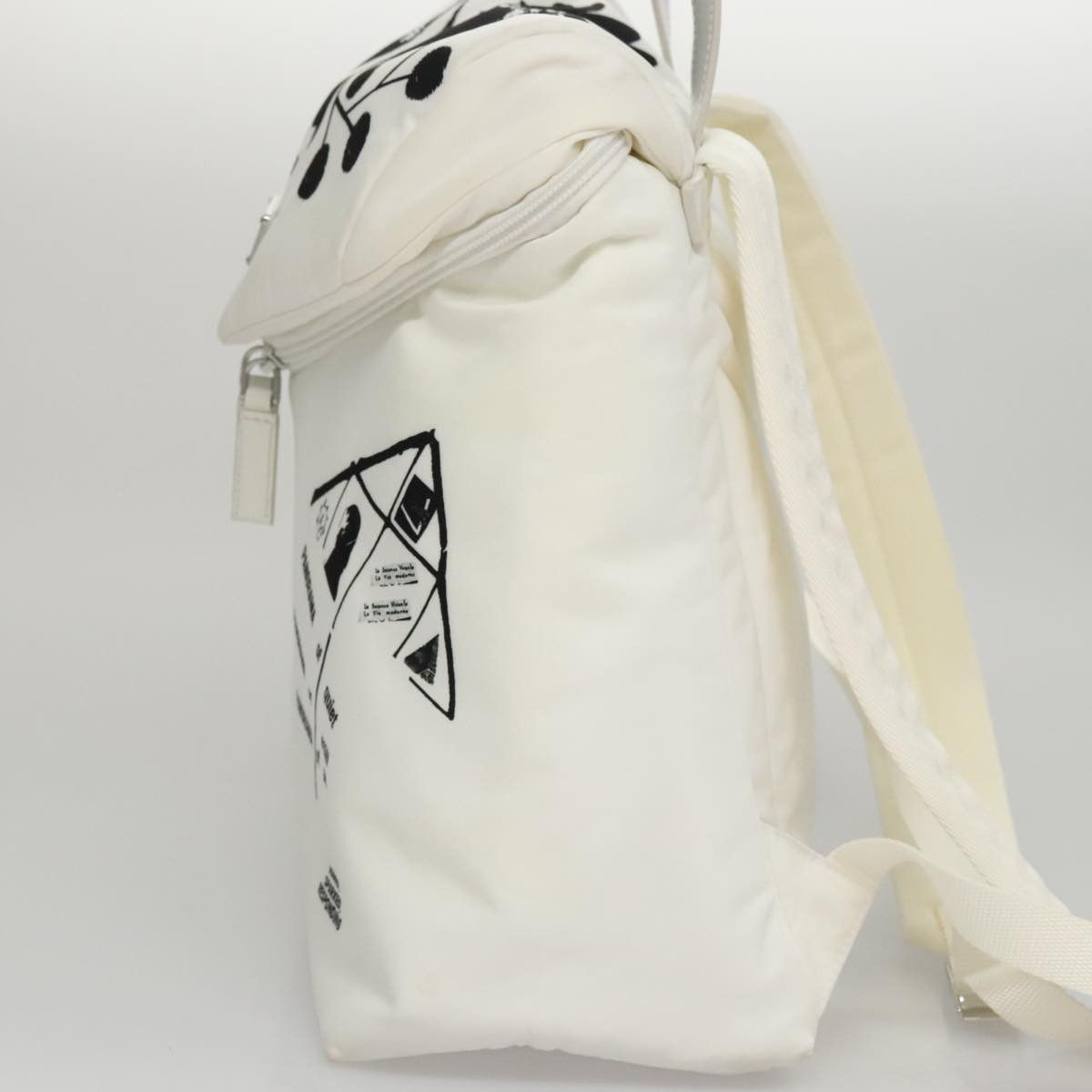 Prada White Leather Backpack Bag (Pre-Owned) Size ONE SIZE - 3 Thumbnail