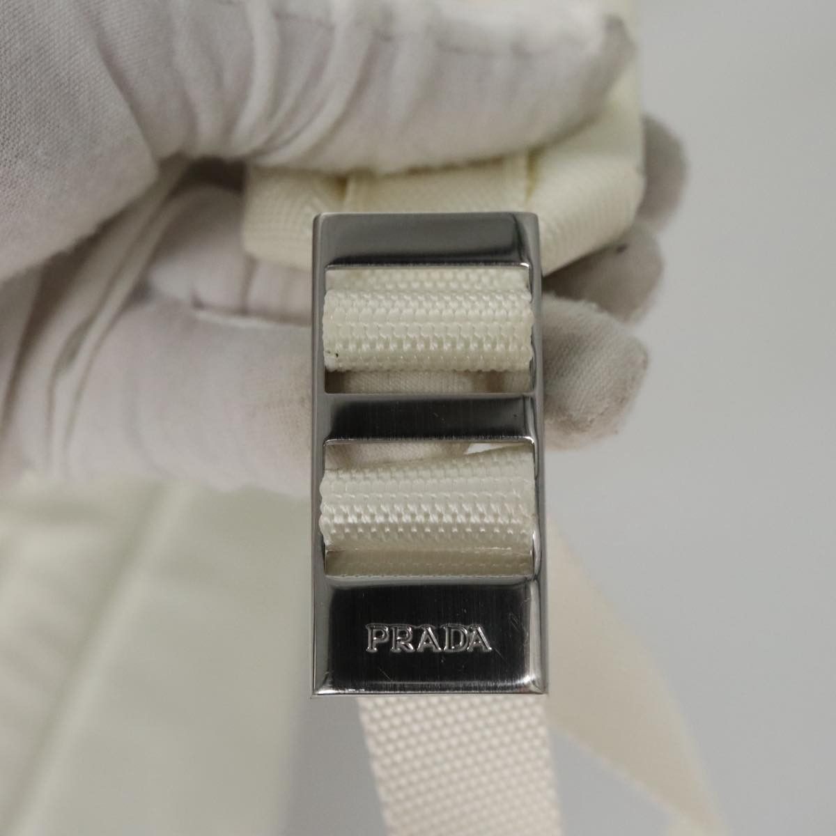 Prada White Leather Backpack Bag (Pre-Owned) Size ONE SIZE - 11 Thumbnail