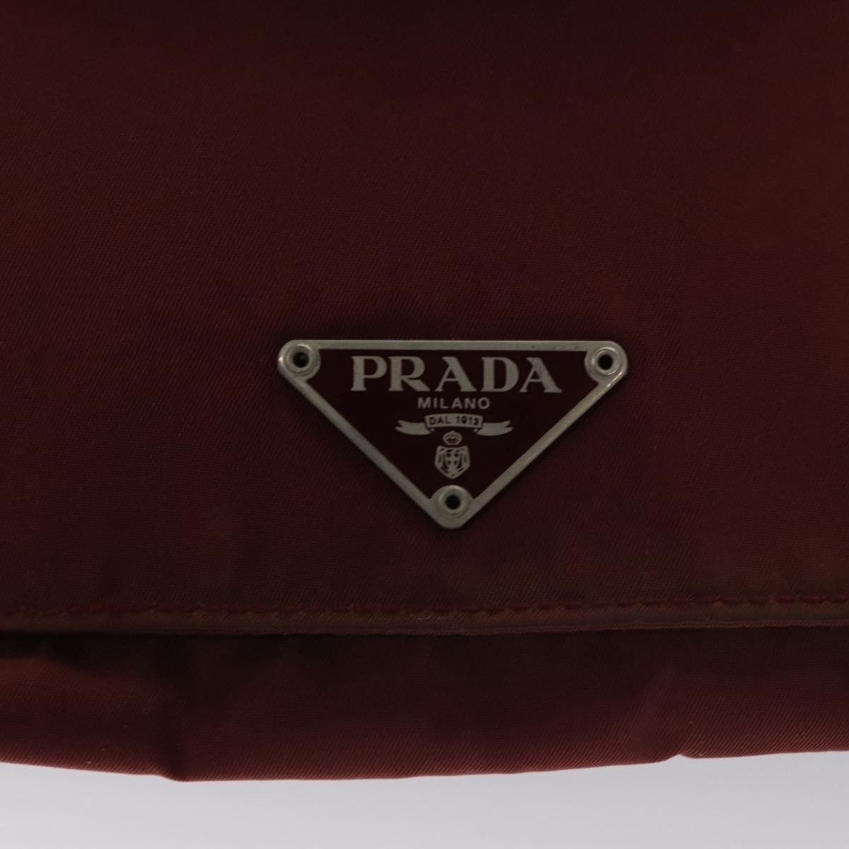 Prada Tessuto Burgundy Synthetic Shoulder Bag (Pre-Owned) Size ONE SIZE - 13 Thumbnail
