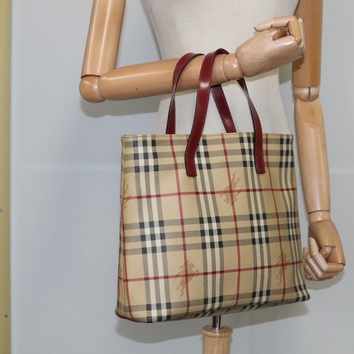 Burberry Nova Check Beige Canvas Tote Bag (Pre-Owned) Size ONE SIZE - 11 Thumbnail