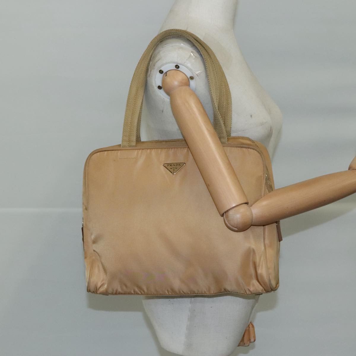 Prada Re-Nylon Beige Synthetic Handbag (Pre-Owned) Size ONE SIZE - 16 Thumbnail