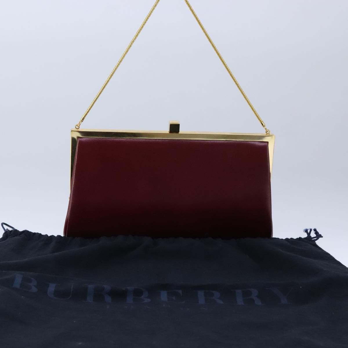 Burberry Burgundy Leather Shoulder Bag (Pre-Owned) Size ONE SIZE - 9 Thumbnail