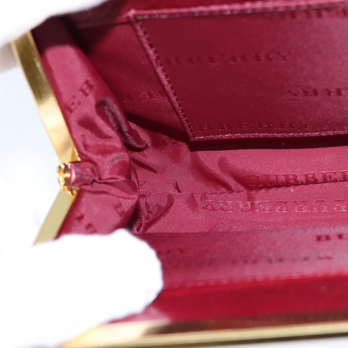 Burberry Burgundy Leather Shoulder Bag (Pre-Owned) Size ONE SIZE - 13 Thumbnail