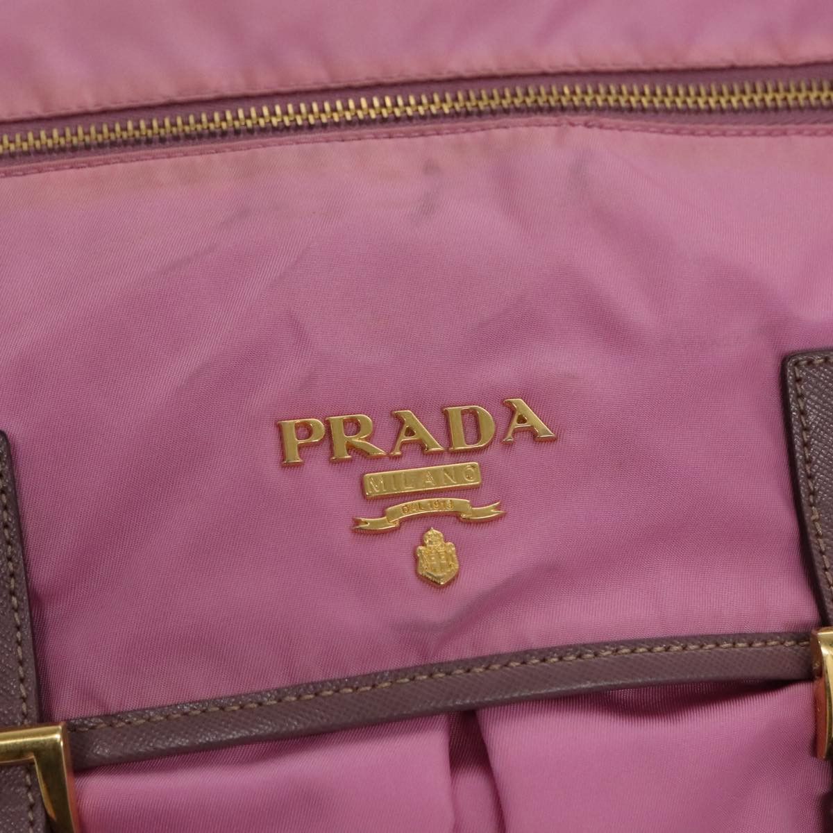 Prada Tessuto Pink Synthetic Shoulder Bag (Pre-Owned) Size ONE SIZE - 12 Thumbnail